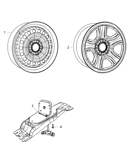 2011 Dodge Nitro Spare Wheel Storage Diagram