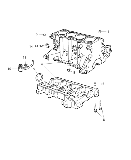 2003 Dodge Neon Block Short Diagram for 5093440AA