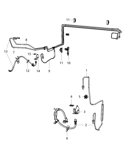 2013 Chrysler 300 Front Brake Lines & Hoses Diagram 2 - Thumbnail