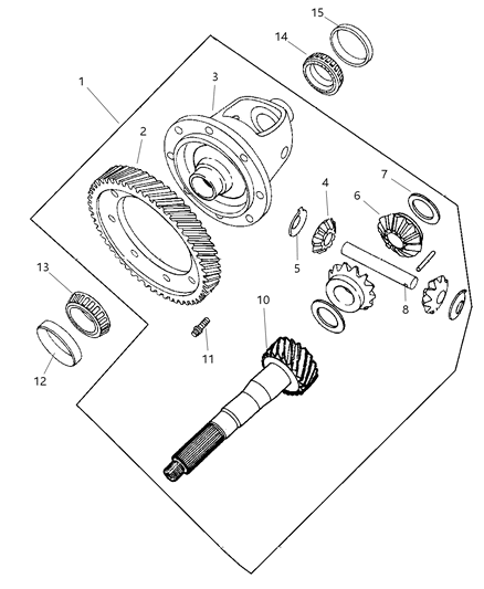 2005 Chrysler PT Cruiser Differential of Automatic Transmission Diagram 1 - Thumbnail