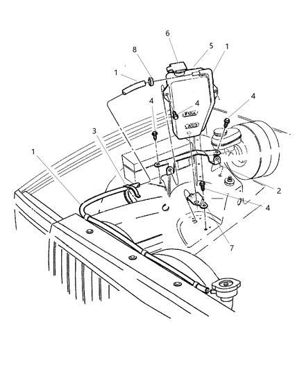 2001 Jeep Cherokee Bottle, Coolant Recovery Diagram 2 - Thumbnail