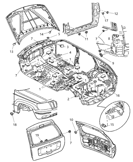 2003 Jeep Grand Cherokee Plug Body Diagram for 55136456AB