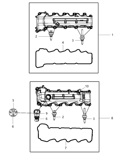 2008 Jeep Commander Cylinder Head & Cover Diagram 3 - Thumbnail