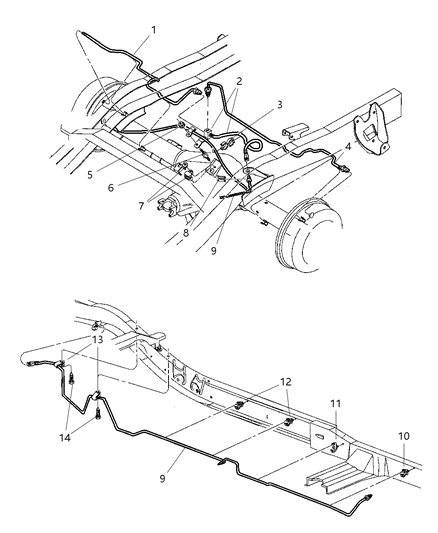 1999 Dodge Dakota Speed Sensor, Rear Diagram for 56028229AB