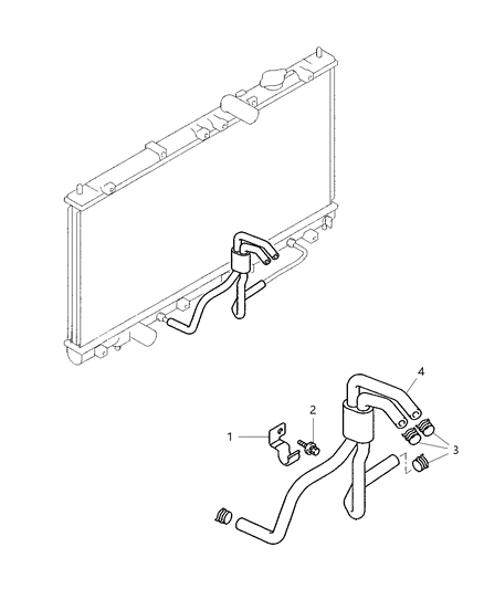 2001 Dodge Stratus Hose Oil Cooler Line Diagram for MR355526