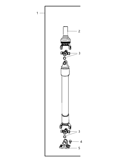2012 Ram 1500 Shaft Drive Rear 1-Piece Diagram for 68034652AB
