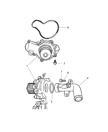 2003 Dodge Neon Inlet Tube Diagram for 4777171AB