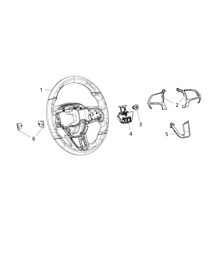 2018 Dodge Charger Steering Wheel Assembly Diagram 1 - Thumbnail