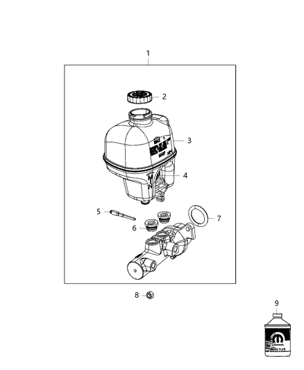 2014 Ram 2500 Brake Master Cylinder Diagram 2 - Thumbnail