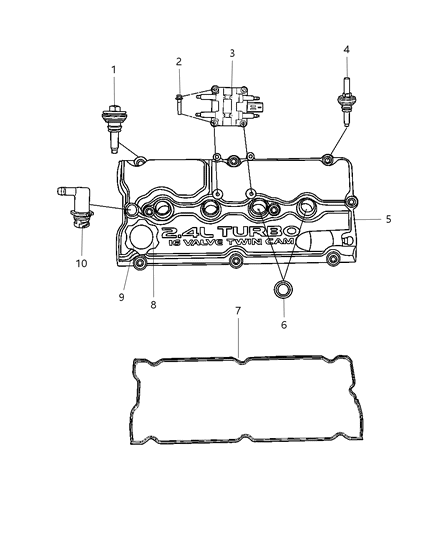 2007 Chrysler PT Cruiser Cylinder Head & Cover & Mounting Diagram 5 - Thumbnail