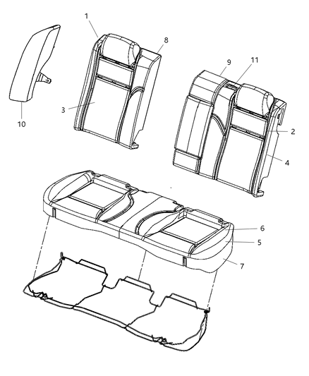 2006 Dodge Magnum Rear Seat Diagram 4 - Thumbnail