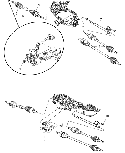 2007 Chrysler Pacifica Inner Boot Diagram for 68059351AA