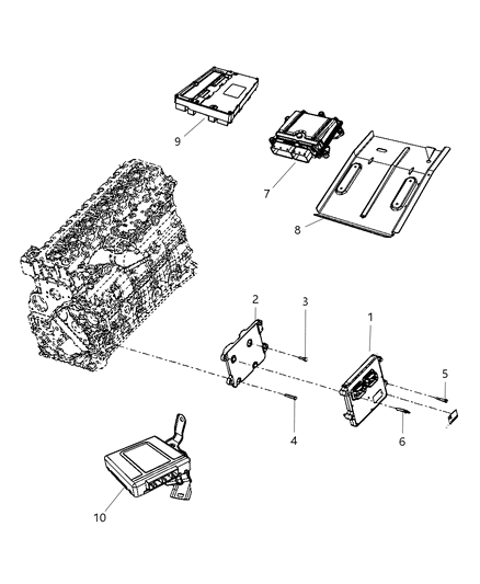 2011 Ram 3500 Cab Chassis Modules, Engine Compartment Diagram 2 - Thumbnail