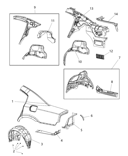 2011 Dodge Charger Tape Diagram for 68059710AC