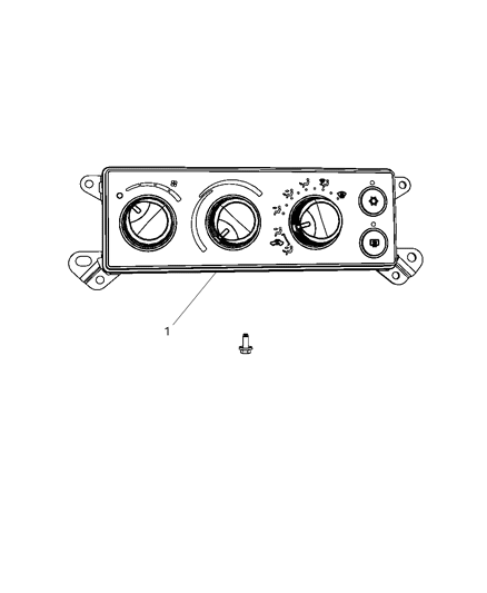 2010 Dodge Ram 1500 Control A/C And Heater Diagram for 55056826AG