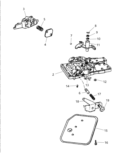 2001 Dodge Ram Van Gasket And Seal Package Valve Body Diagram for 4713105AC