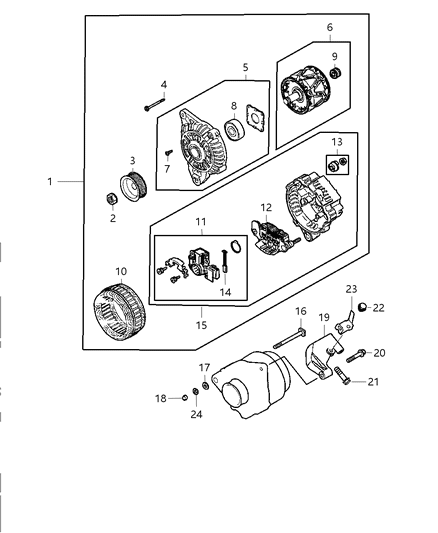 2005 Chrysler Sebring Coupe Alternator Diagram 2 - Thumbnail