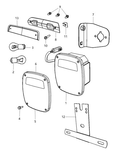 2013 Ram 3500 Cab Chassis Lamps, Rear Cab And Chassis Diagram