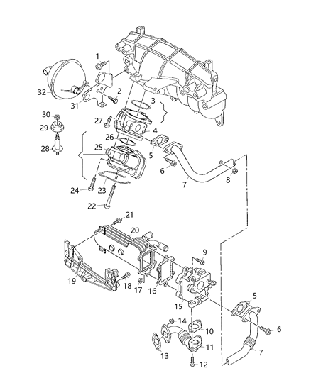 2010 Dodge Avenger Tail Lamp Assembly Grommet Diagram for 5155835AB