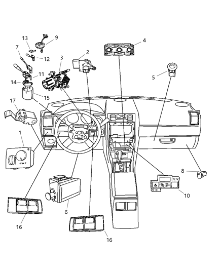 2006 Dodge Charger Switch Speed Control Diagram for 5135967AA