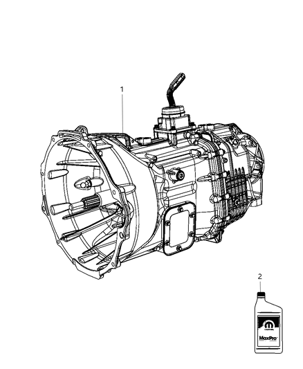 2015 Ram 2500 Transmission / Transaxle Assembly of Manual Transmission Diagram