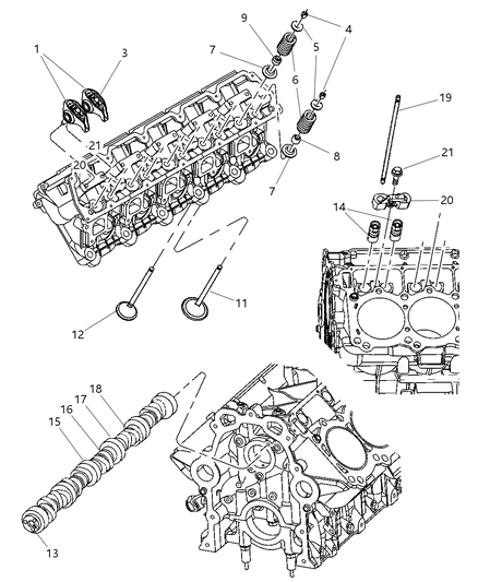 2003 Dodge Viper Intake Valve Diagram for 5037232AB