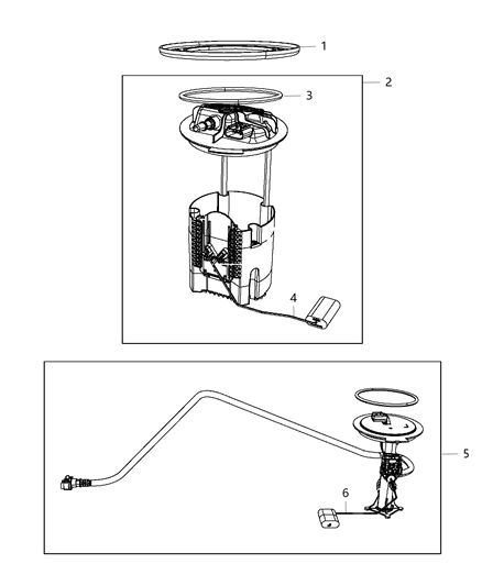2015 Jeep Grand Cherokee Module Kit Fuel Pump/Level Unit Diagram for 5145585AC