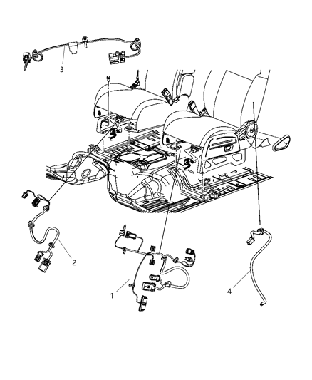 2009 Jeep Compass Wiring Seat Diagram for 68022488AA