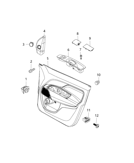2018 Ram ProMaster City Cover Mirror Flag Diagram for 5YZ65LXHAA