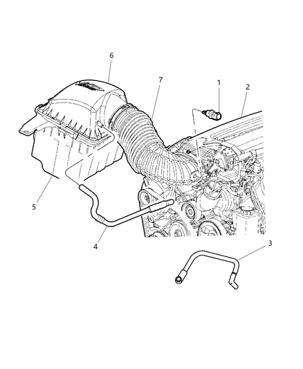 2006 Dodge Ram 1500 Crankcase Ventilation Diagram 4 - Thumbnail