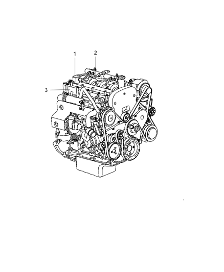 2007 Jeep Liberty Engine Assembly & Identification Diagram 1 - Thumbnail