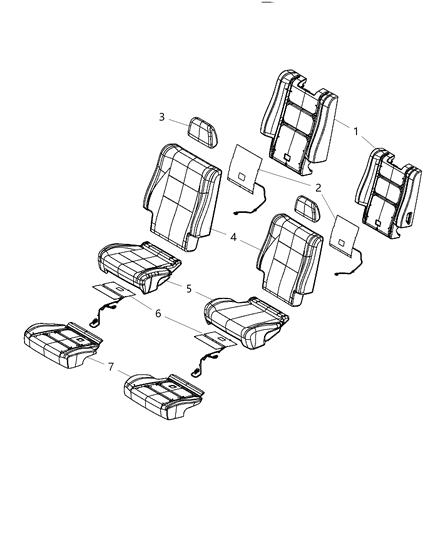 2017 Dodge Durango Rear Seat - Quad Diagram 5 - Thumbnail