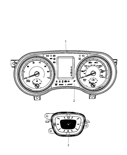 2016 Chrysler 300 Instrument Cluster Diagram for 68281431AB