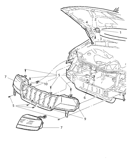2001 Jeep Grand Cherokee Lamp Headlamp Parking And Turn Diagram for 55155129AB