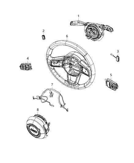 2020 Jeep Gladiator Module Steering Column Diagram for 68399810AB