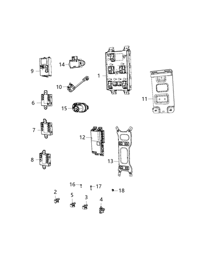 2017 Chrysler Pacifica Chime Warning Diagram for 55364517AB