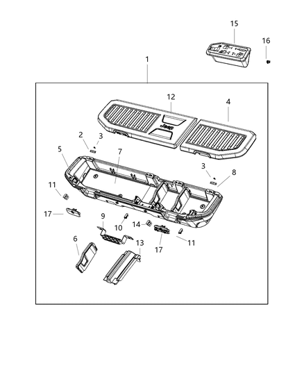 2021 Jeep Gladiator Lock & Cylinder Diagram for 68384451AB