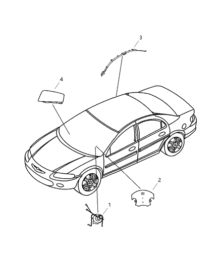 2007 Chrysler Sebring Clockspring Diagram for 5183960AA