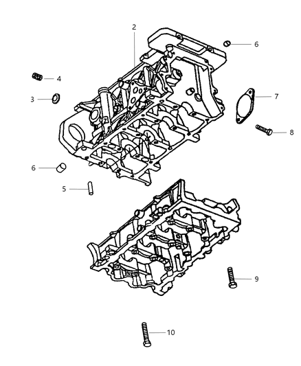 2007 Chrysler PT Cruiser Cylinder Block & Hardware & Related Parts Diagram 1 - Thumbnail