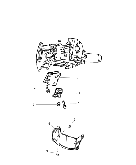 2003 Dodge Dakota Engine Mounting, Rear Diagram 4 - Thumbnail