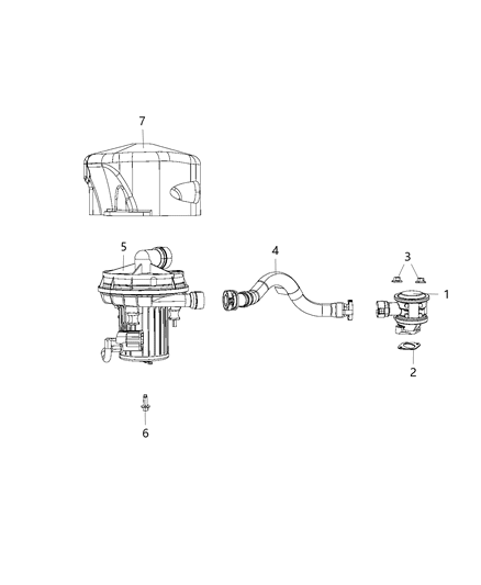 2009 Jeep Patriot Tube Air Injection Diagram for 4891934AB