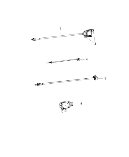 2014 Ram 3500 Pickup Sensors - Exhaust & Pressure Diagram