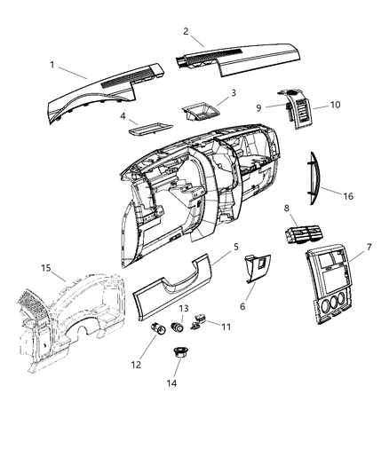 2009 Jeep Liberty Mat Diagram for 1JS17DX9AA