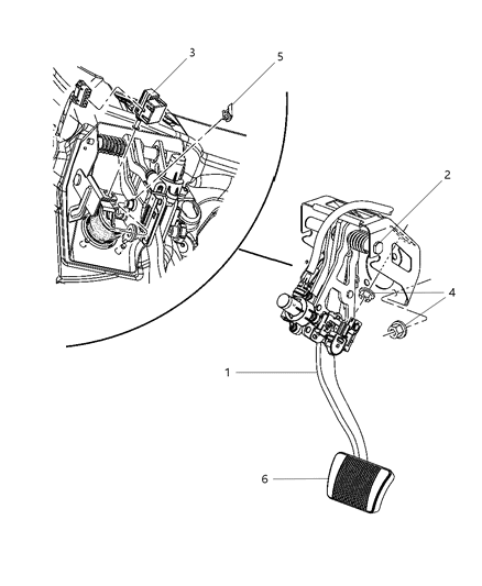 2010 Dodge Charger Pedal And Pad Brake Diagram for 4779558AE