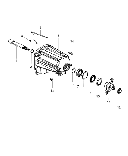 2008 Chrysler 300 Flange Drive Shaft Diagram for 52852996AA