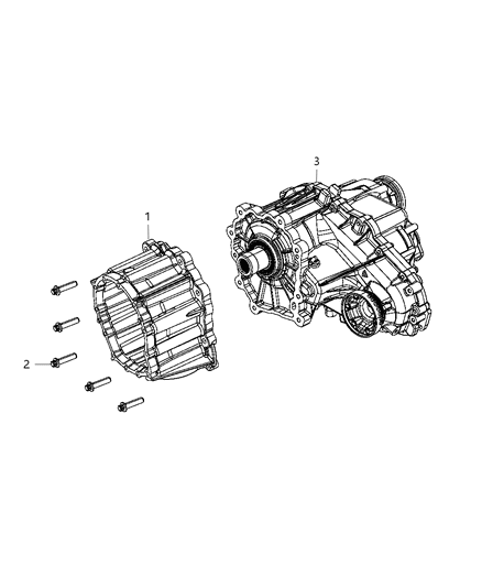 2012 Dodge Durango Transfer Case Mounting of Manual Transmission Diagram