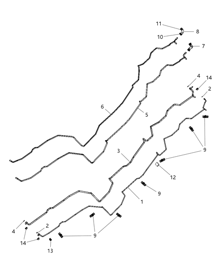 2011 Dodge Durango Heater Hose Clip Diagram for 68103040AA