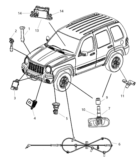 2006 Jeep Liberty Stab Control Module Diagram for 56029327AB