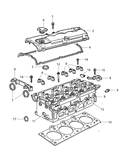 1998 Chrysler Cirrus Cylinder Head Diagram 2 - Thumbnail