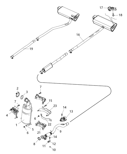 2015 Jeep Renegade Exhaust System Diagram 2 - Thumbnail
